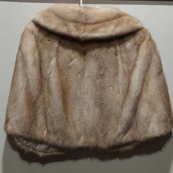 Mink Fur Jacket, Wrap, Blonde, Vintage - Picture 9 of 11